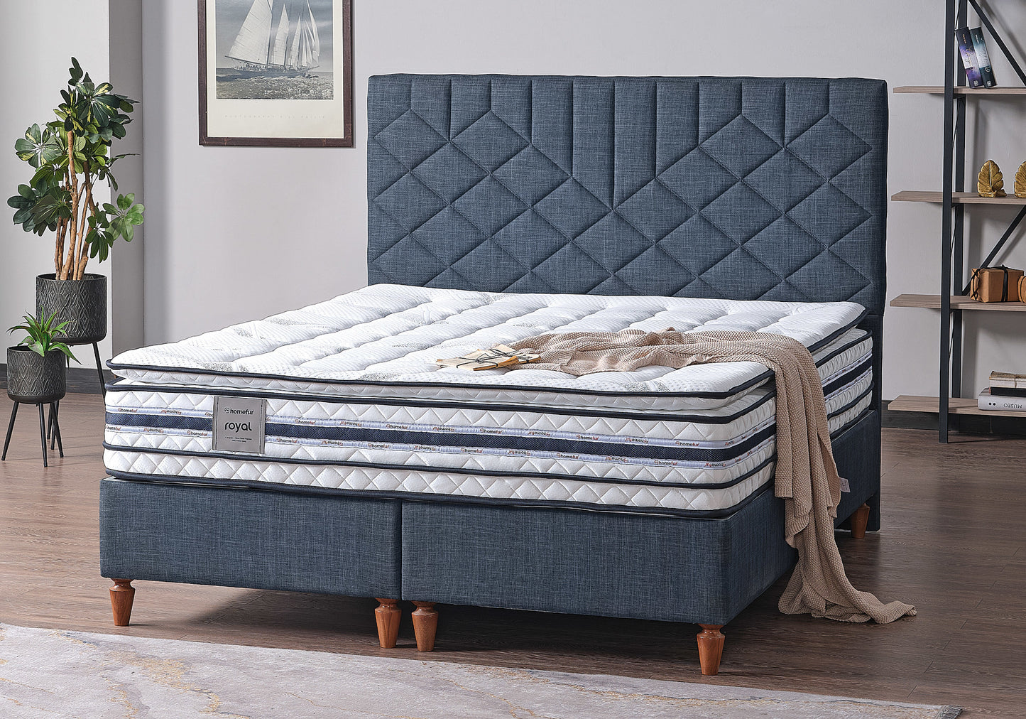 Baza Başlık Modern Set Gri ROYAL