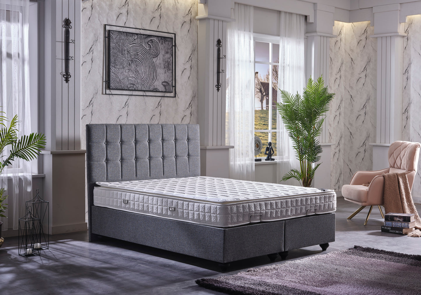 Baza Başlık Seti Modern Gri Star