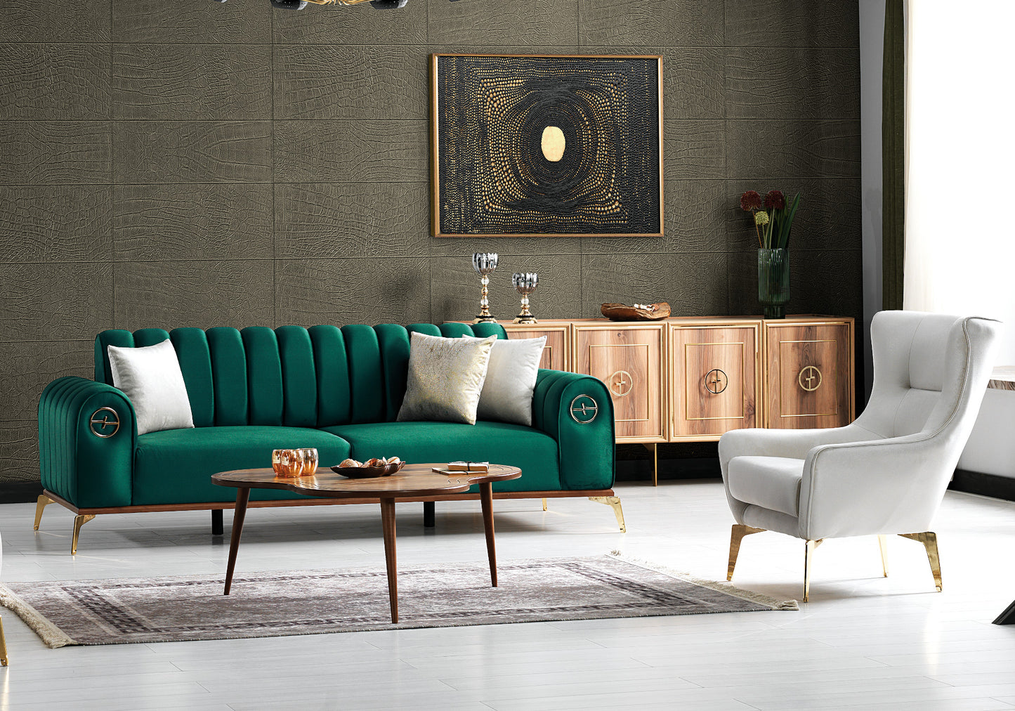 Berjer Modern Krem SOFYA