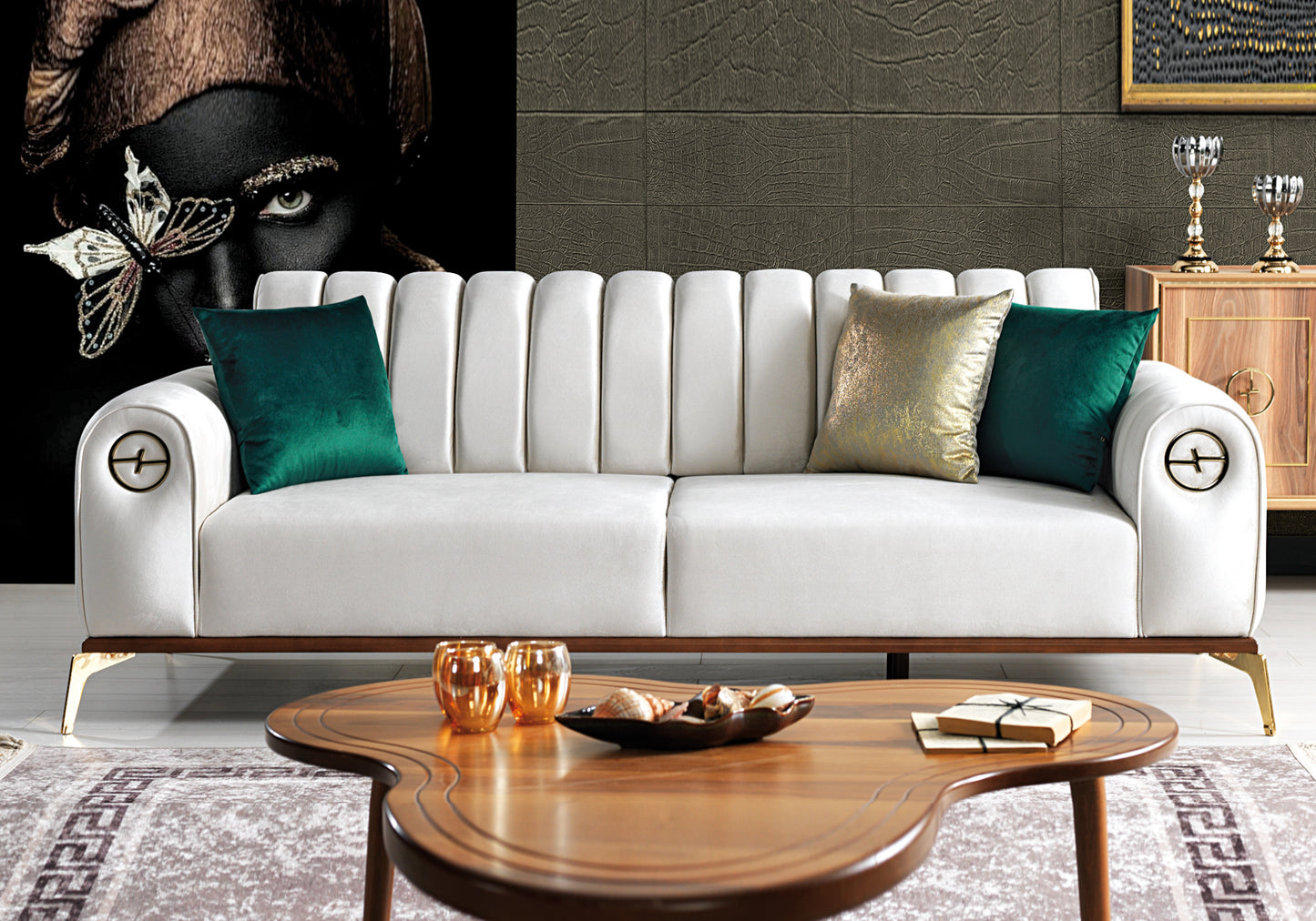 Berjer Modern Krem SOFYA