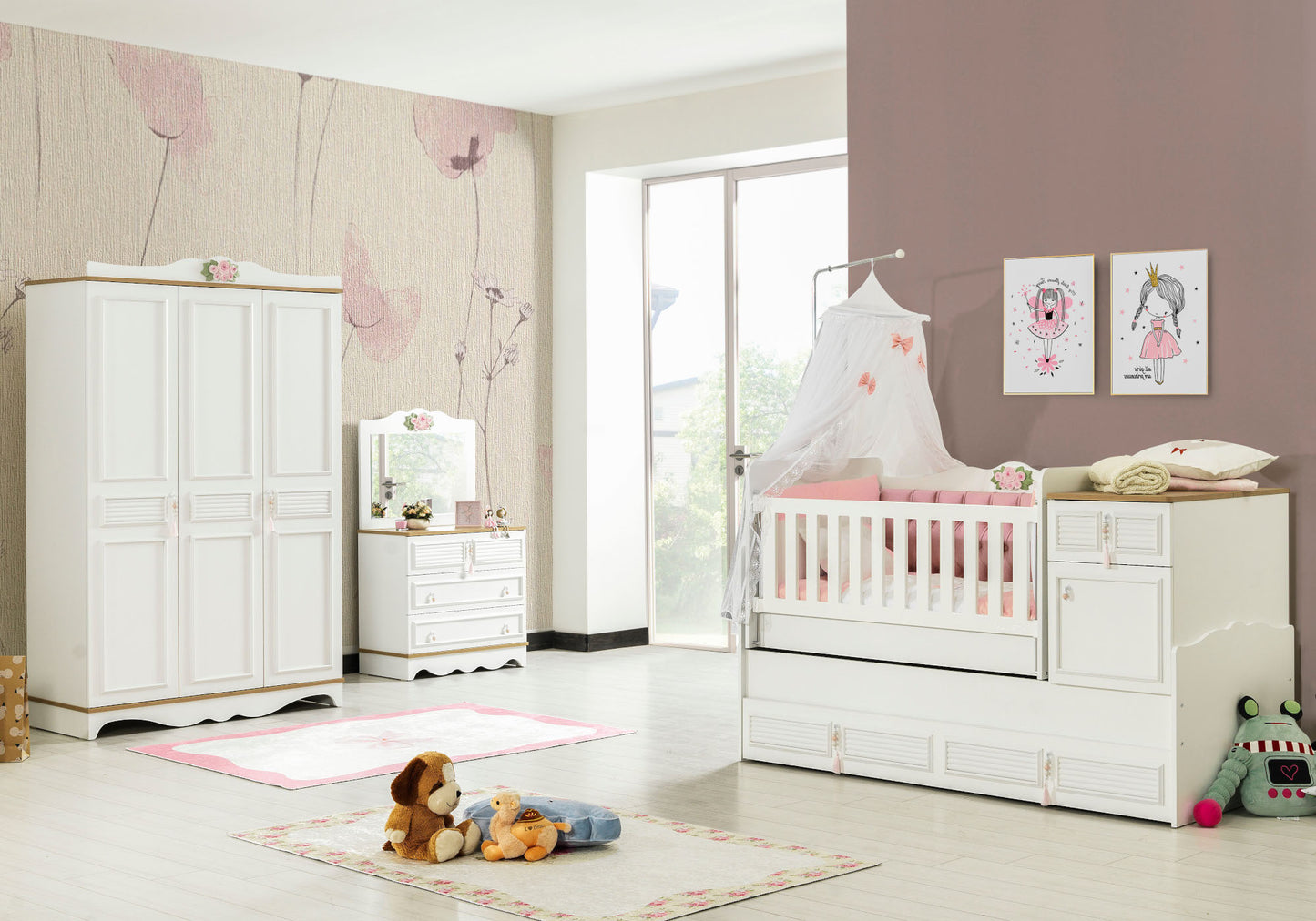 Büyüyen Bebek Beşiği Pembe LUNA