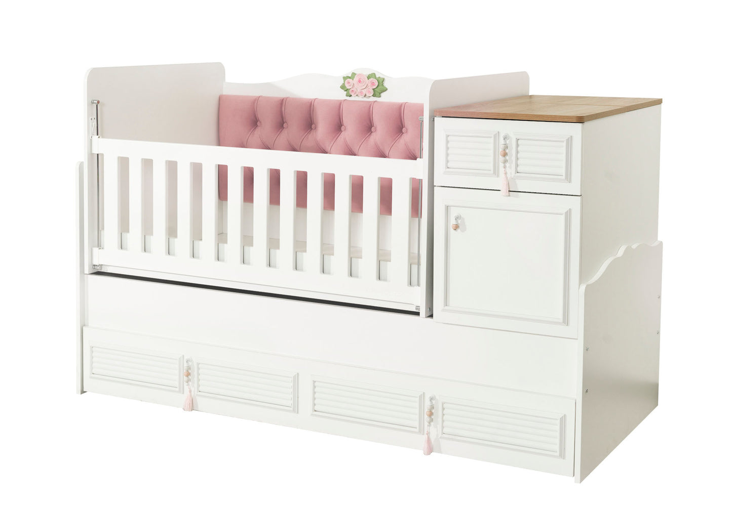 Büyüyen Bebek Beşiği Pembe LUNA
