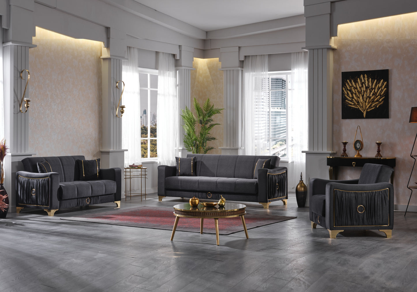 Kanepe Takımı Modern Siyah STAR
