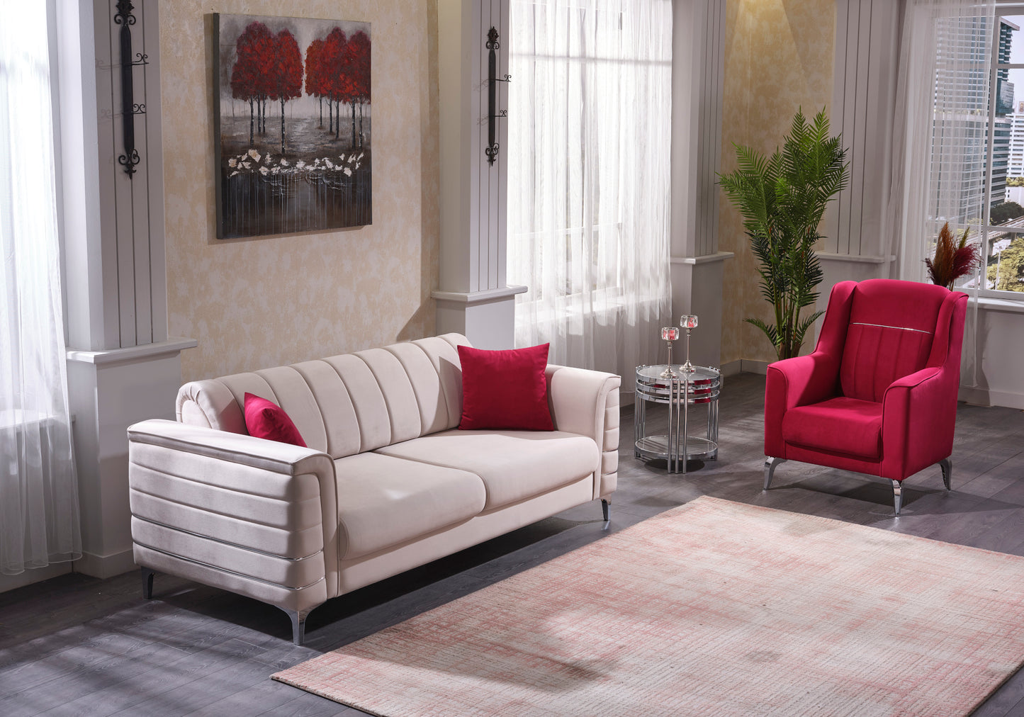 Koltuk Takımı Modern Krem ANKA