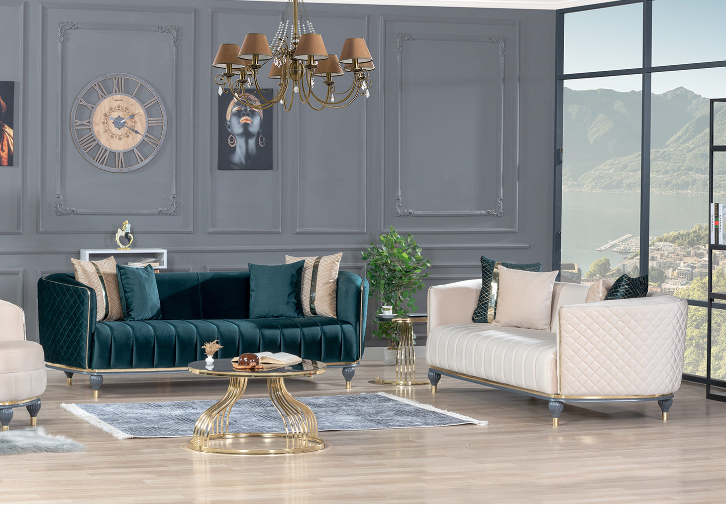Koltuk Takımı Modern Bej LEVANTE