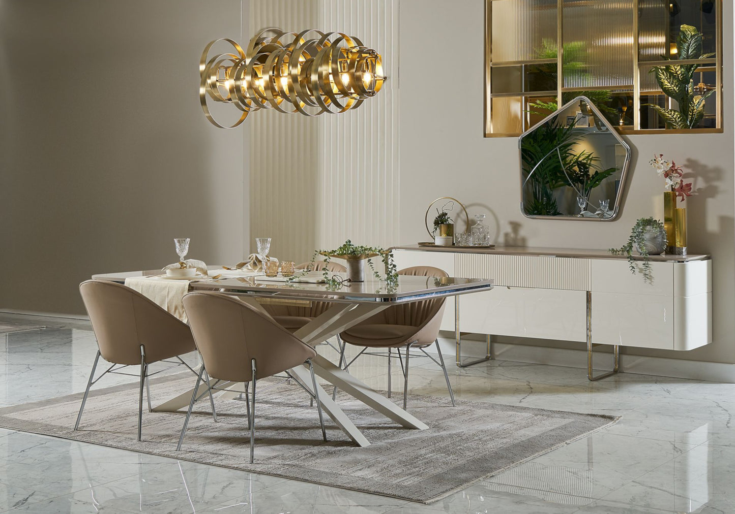 Konsol ve Aynası Silver ARES