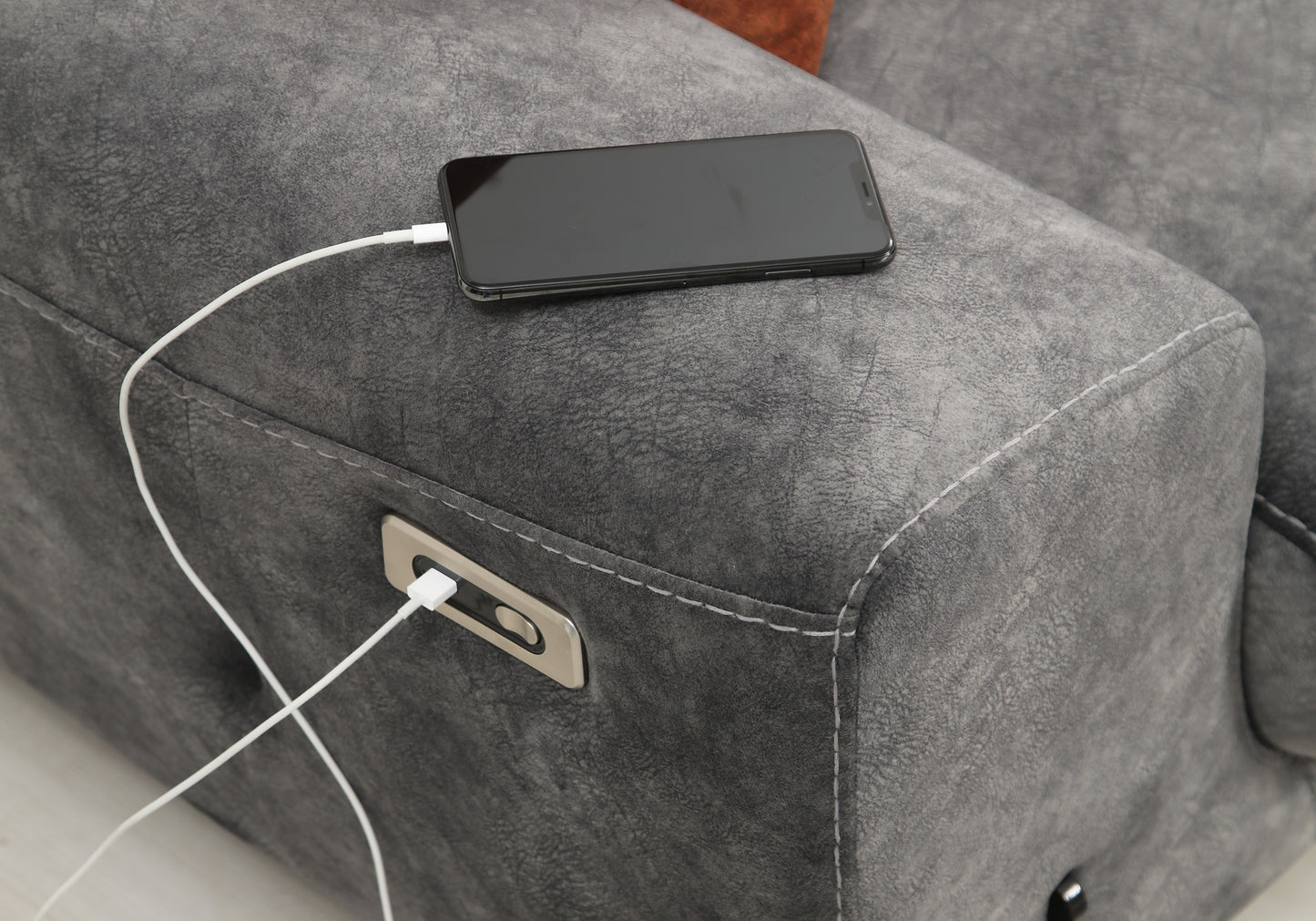 Köşe Koltuk Takımı Usb Gri LORA