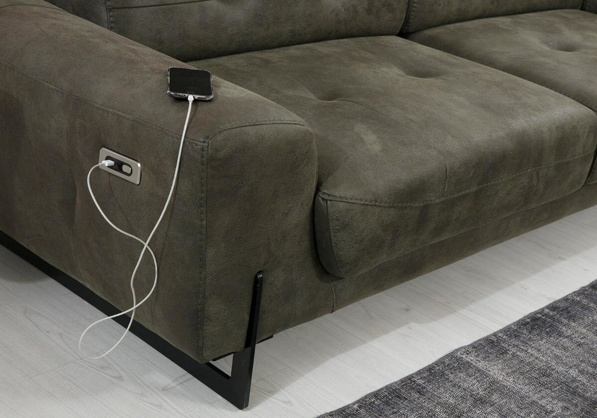 Mini Köşe Koltuk Takımı Usb Yeşil LORA