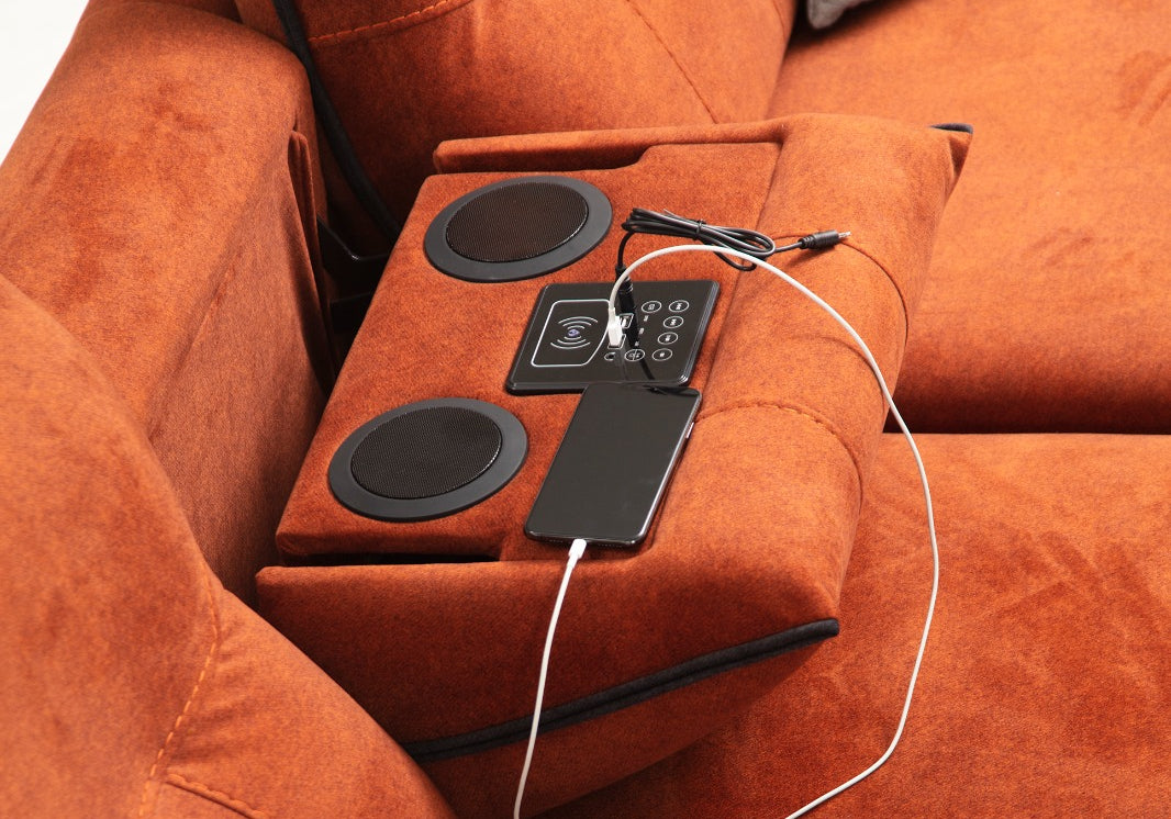 Relax Koltuk Takımı Usb Turuncu MOZART EVO