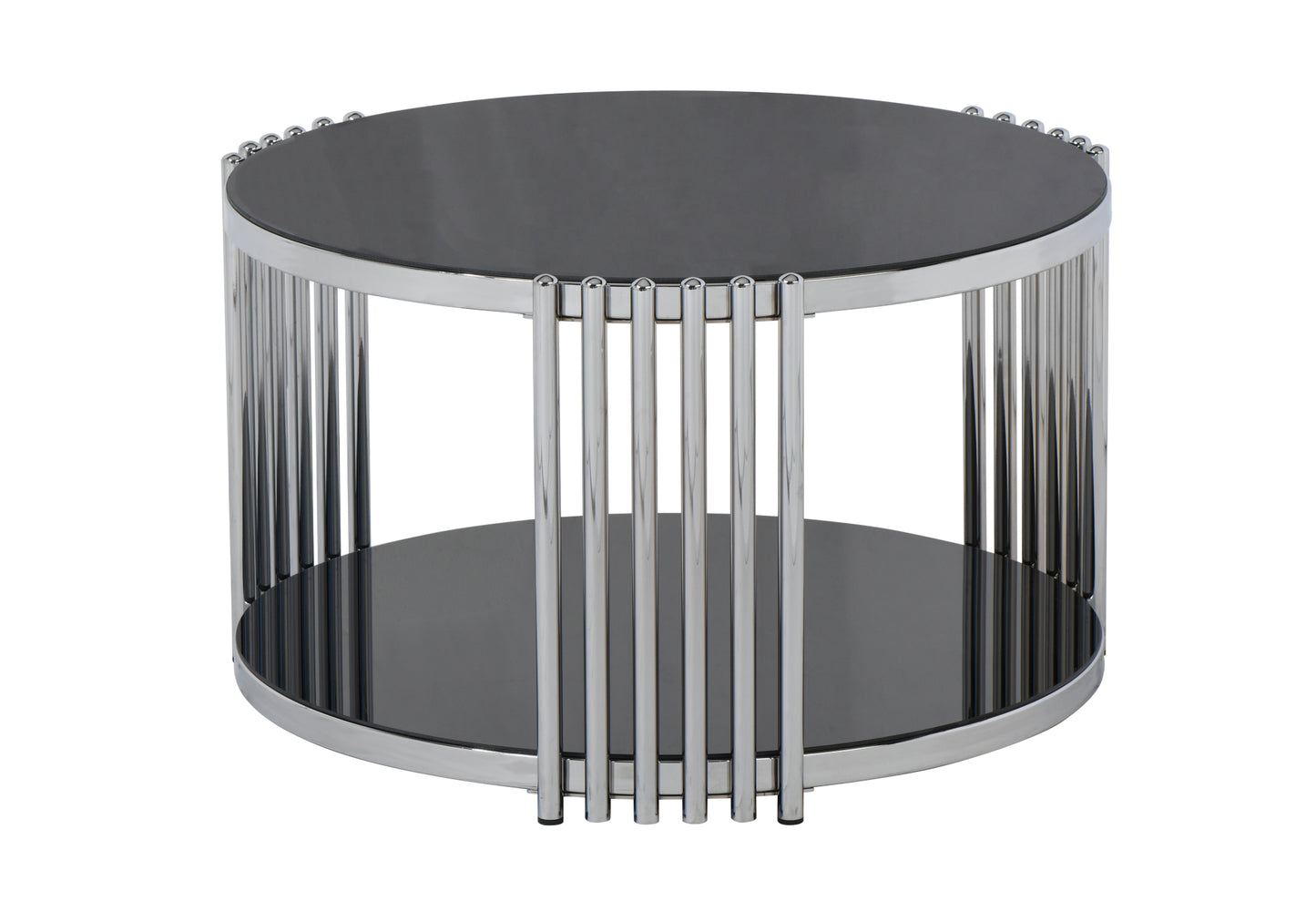 Hasır Yuvarlak Orta Sehpa Siyah 1 + 1 BOLERA