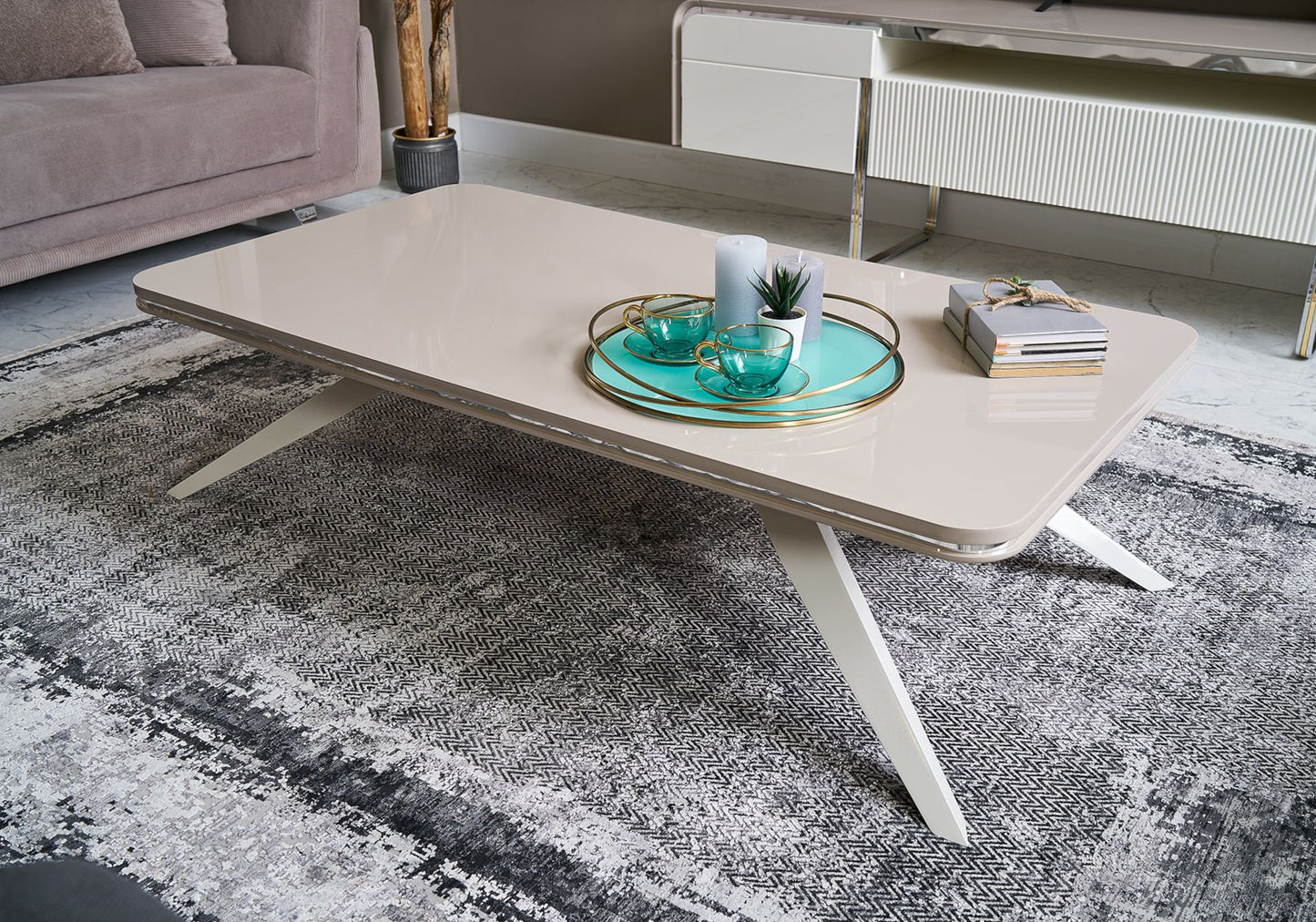 Tv Ünite Seti Silver Beyaz ARES