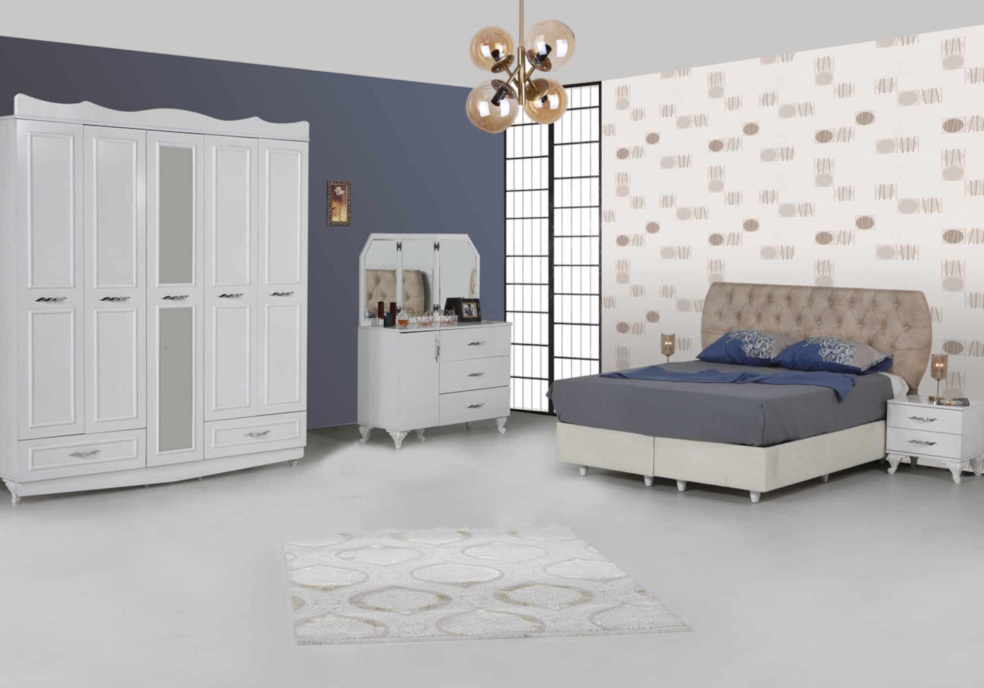 Prestij Modern Beyaz Yatak Oda Takımı - Estetik ve Konforlu – KELEKCI